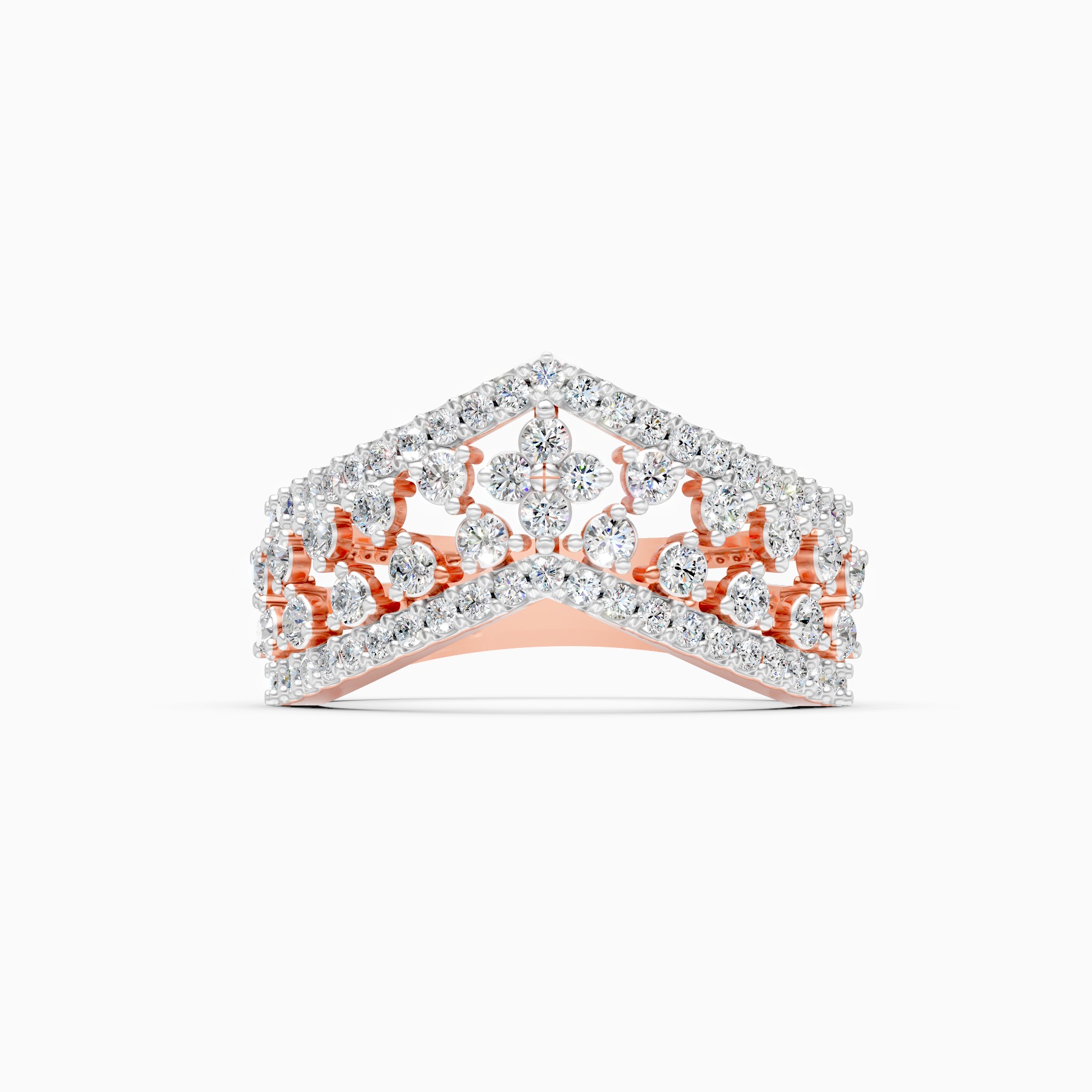 Crown Charm Lab Grown Diamond Ring